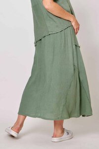 La Strada Raw Edge Patched Skirt