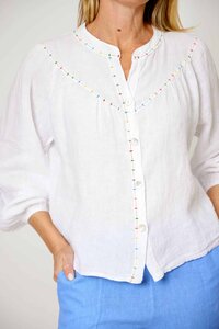 La Strada Rainbow Stitching Shirt