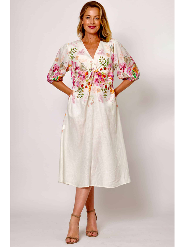 La Strada Floral Knotted Dress