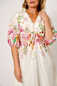 La Strada Floral Knotted Dress