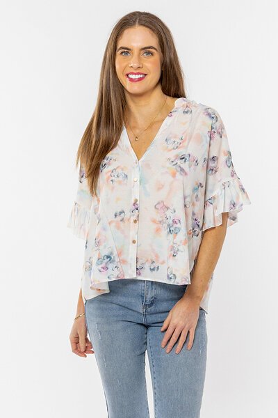 Seeking Lola Riverstone Watercolour Shirt-new-Preen