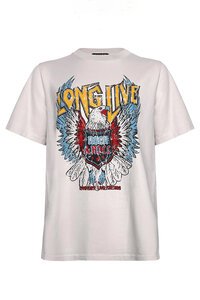 Storm Eagle Print Bone Tee