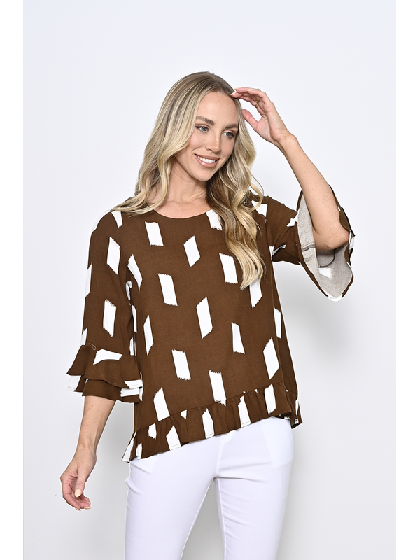 New U Danica Ruffle Blouse