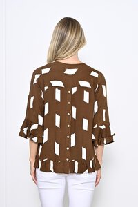 New U Danica Ruffle Blouse