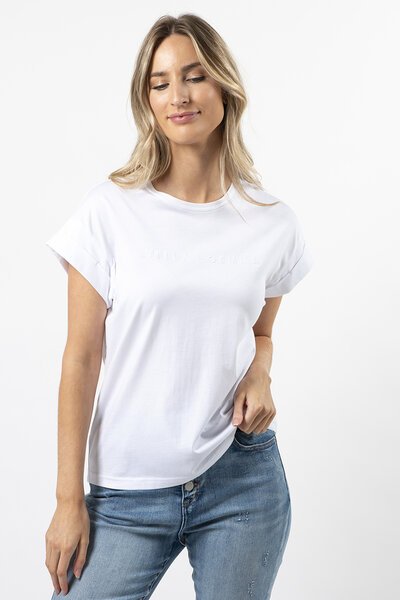 Stella + Gemma Cuff Sleeve Embroidered Tee-new-Preen