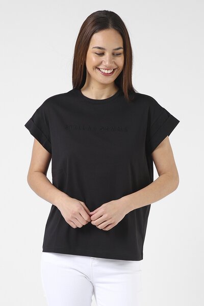 Stella + Gemma Cuff Sleeve Embroidered Tee-new-Preen