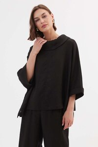 Tirelli Funnel Neck Boxy Top