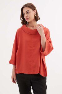 Tirelli Funnel Neck Boxy Top