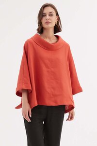 Tirelli Funnel Neck Boxy Top