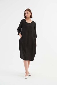 Tirelli Linen Diagonal Seam Dress