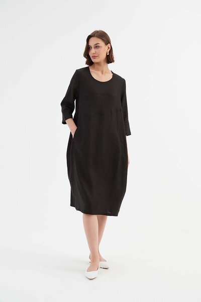 Tirelli Linen Diagonal Seam Dress-new-Preen