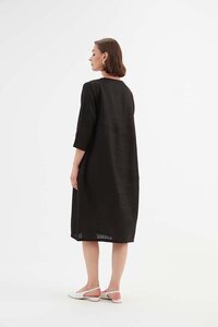 Tirelli Linen Diagonal Seam Dress