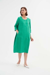 Tirelli Linen Diagonal Seam Dress