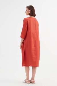 Tirelli Linen Diagonal Seam Dress