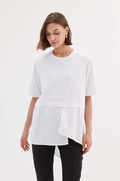 Tirelli Spilt Back Combi Tee-new-Preen