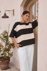 Tirelli Boxy Stripe Top