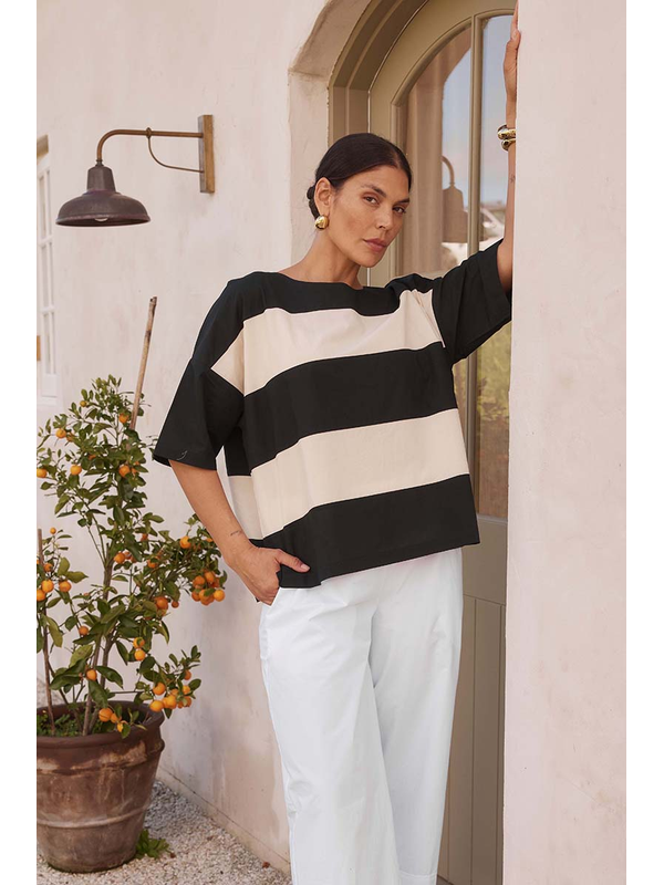 Tirelli Boxy Stripe Top