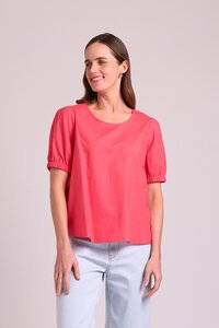 Oh Three Plain Puff Sleeve Top