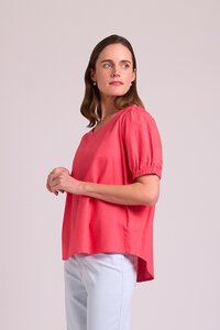 Oh Three Plain Puff Sleeve Top