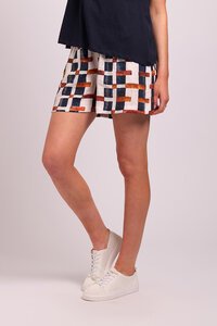 Oh Three Print Paperbag Waist Shorts