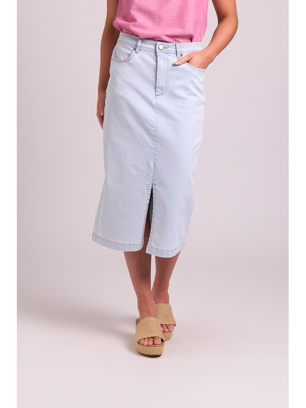 Memo Denim Midi Skirt