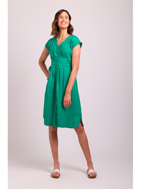 Oh Three Plain Button Front Dress