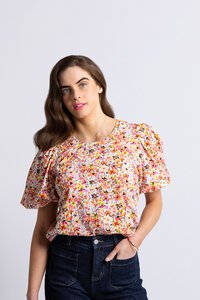 Seeking Lola Relaxed Carefree Blossom Top