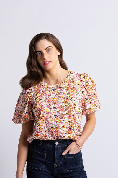 Seeking Lola Relaxed Carefree Blossom Top-new-Preen