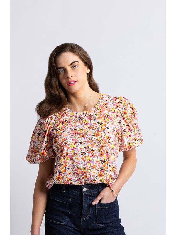 Seeking Lola Relaxed Carefree Blossom Top