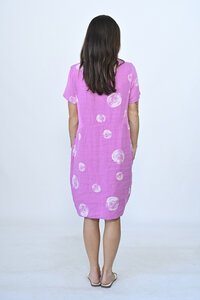 Cali & Co Swirl Linen Dress