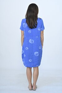 Cali & Co Swirl Linen Dress