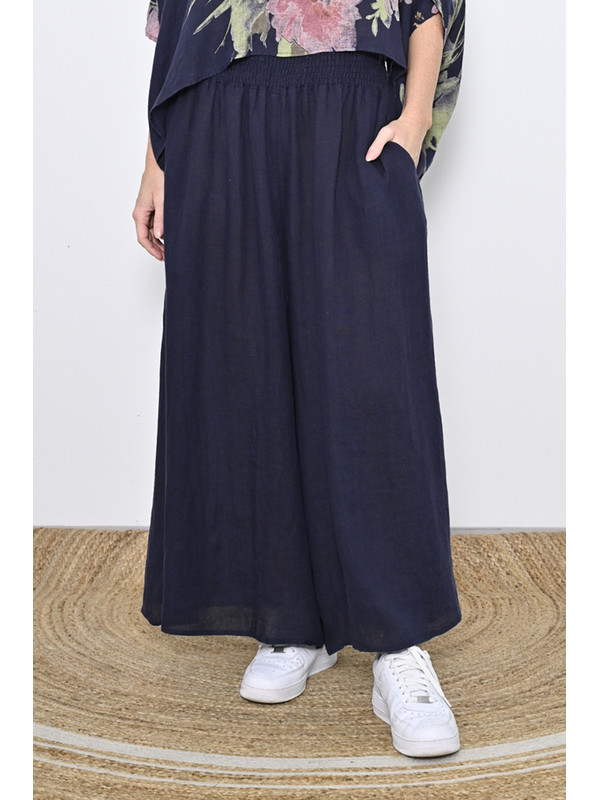 Cali & Co Wide Leg Linen Pant