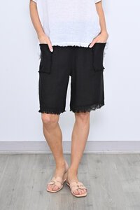 Cali & Co Fringe Hem Shorts