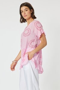 Clarity Zig Zag V Neck Top