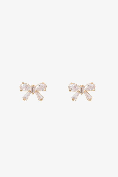 Antler Bow Sparkle Earring-best-sellers-Preen