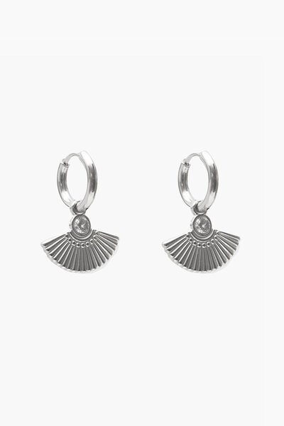 Antler Fan Huggie Earring-best-sellers-Preen