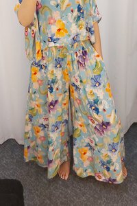 New U Livia Print Wide Leg Pants