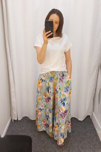 New U Livia Print Wide Leg Pants