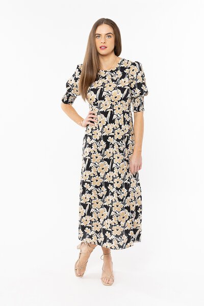 Leila + Luca Caramel Bloom Sunset Dress-new-Preen