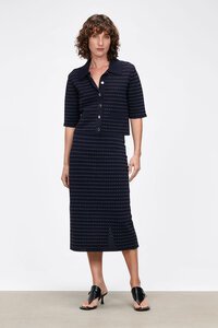 Veronika Maine Stripe Knit Skirt