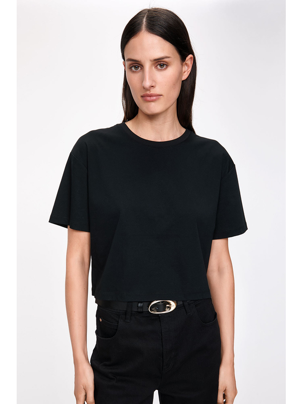 Veronika Maine Jersey Crop Tee