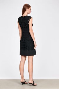 Veronika Maine Geometric Scalloped Shift Dress