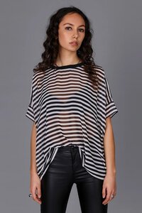 Storm Stripe Oversized Top