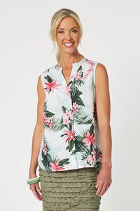 Gordon Smith Paradise Print Sless Top