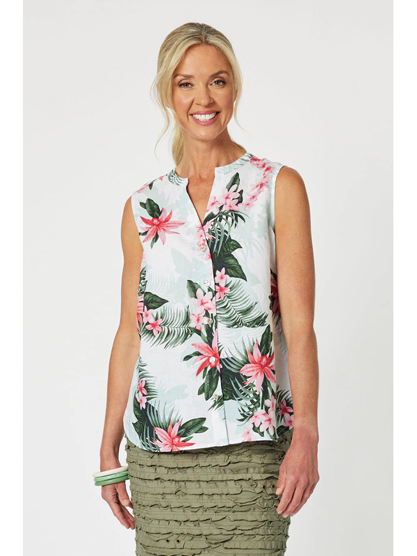 Gordon Smith Paradise Print Sless Top