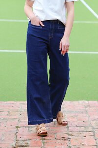 Wakee Wide Leg Welt Pocket Indigo Jean