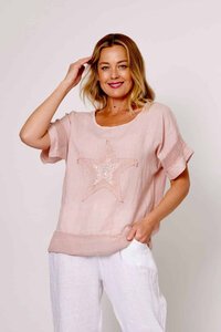 La Strada Sequin Star Panel Top