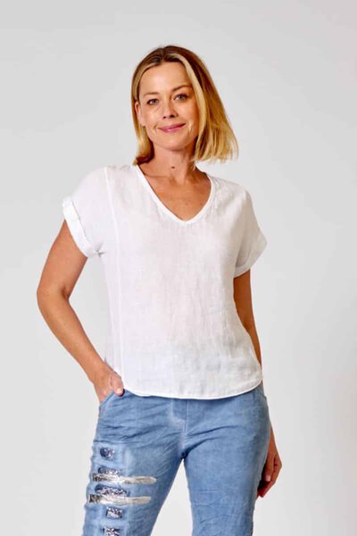 La Strada V-Neck Top-new-Preen