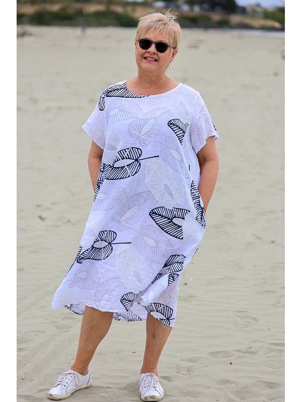 La Strada Palm Print Dress