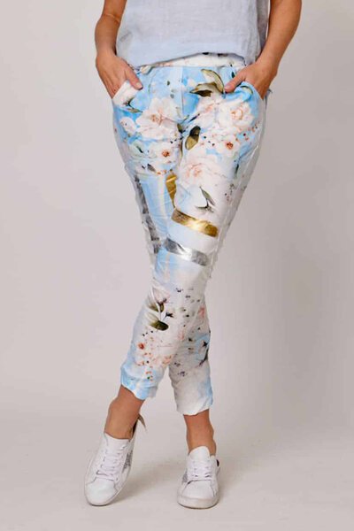 La Strada Crinkle Printed Pant-new-Preen